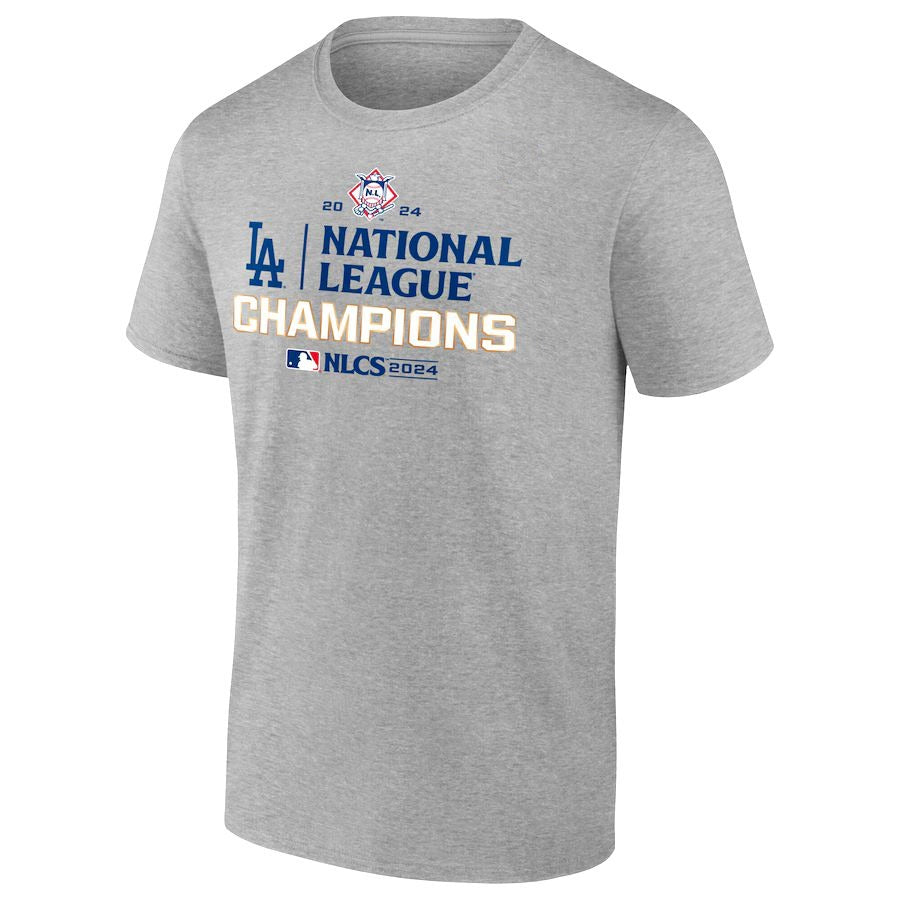 T-Shirt Next Level MLB Dodgers 2024 National League Champions Grey JUVENIL / NIÑO