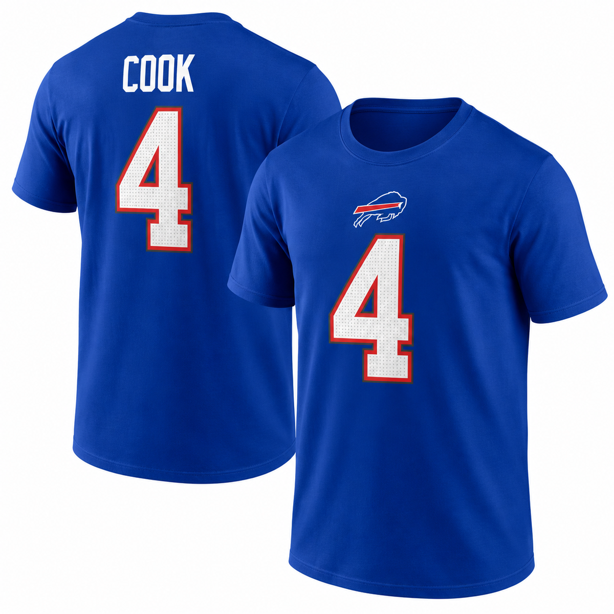 James Cook Buffalo Bills Player Name & Number T-Shirt - Royal