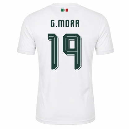 México G. Mora # 19 World Cup T-Shirt - White