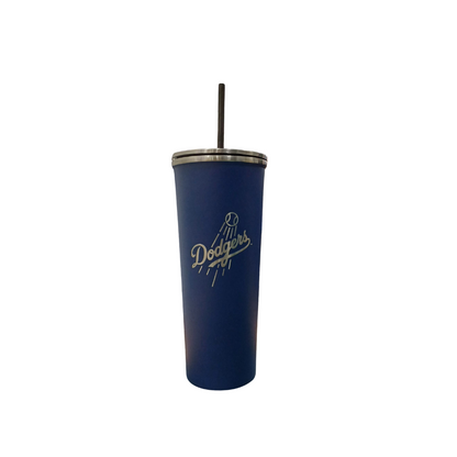 SKINNY TUMBLER WITH STRAW MLB DODGERS 24OZ TEAM COLOR