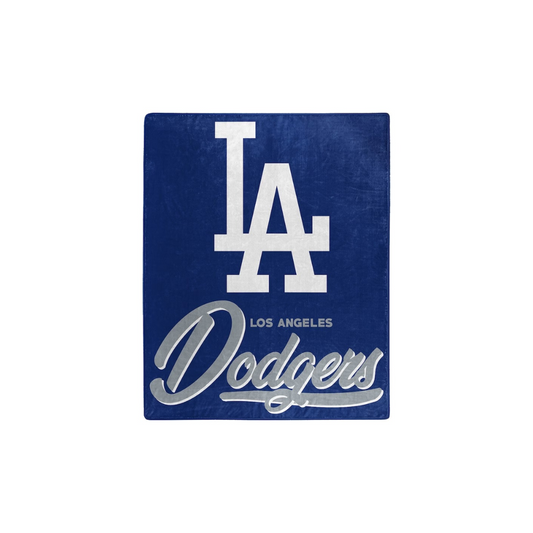 SIGNATURE ROYAL PLUSH THROW BLANKET MLB DODGERS 50pulg X 60pulg TEAM COLOR