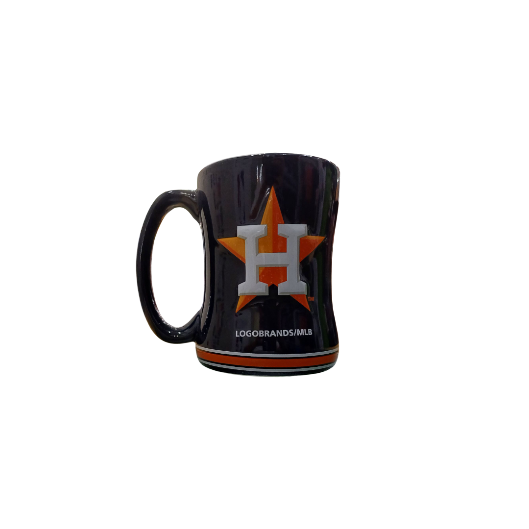 COFFEE MUG SCULPTED RELIEF SRM MLB ASTROS 14OZ TEAM COLOR