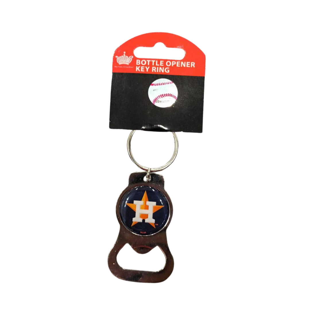 BOTTLE OPENER KEY RING MLB ASTROS TEAM COLOR LOGO NO SIZE