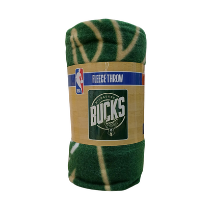 CAMPAIGN FLEECE THROW BLANKET NBA BUCKS 50pulg X 60pulg TEAM COLOR