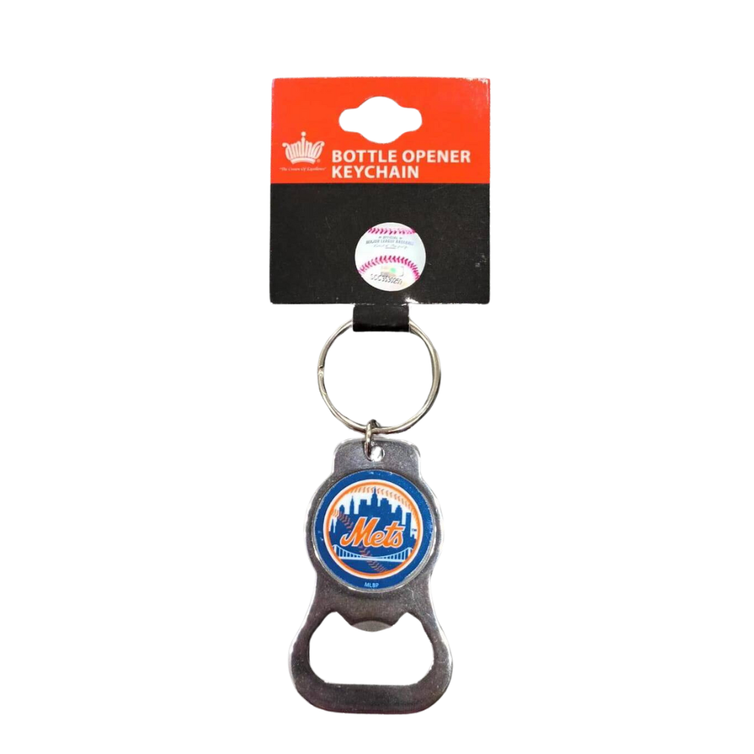 BOTTLE OPENER KEY RING MLB METS TEAM COLOR LOGO NO SIZE