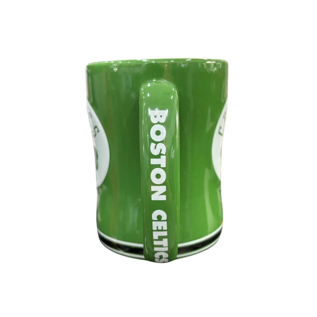 COFFEE MUG SCULPTED RELIEF SRM NBA CELTICS 14OZ TEAM COLOR