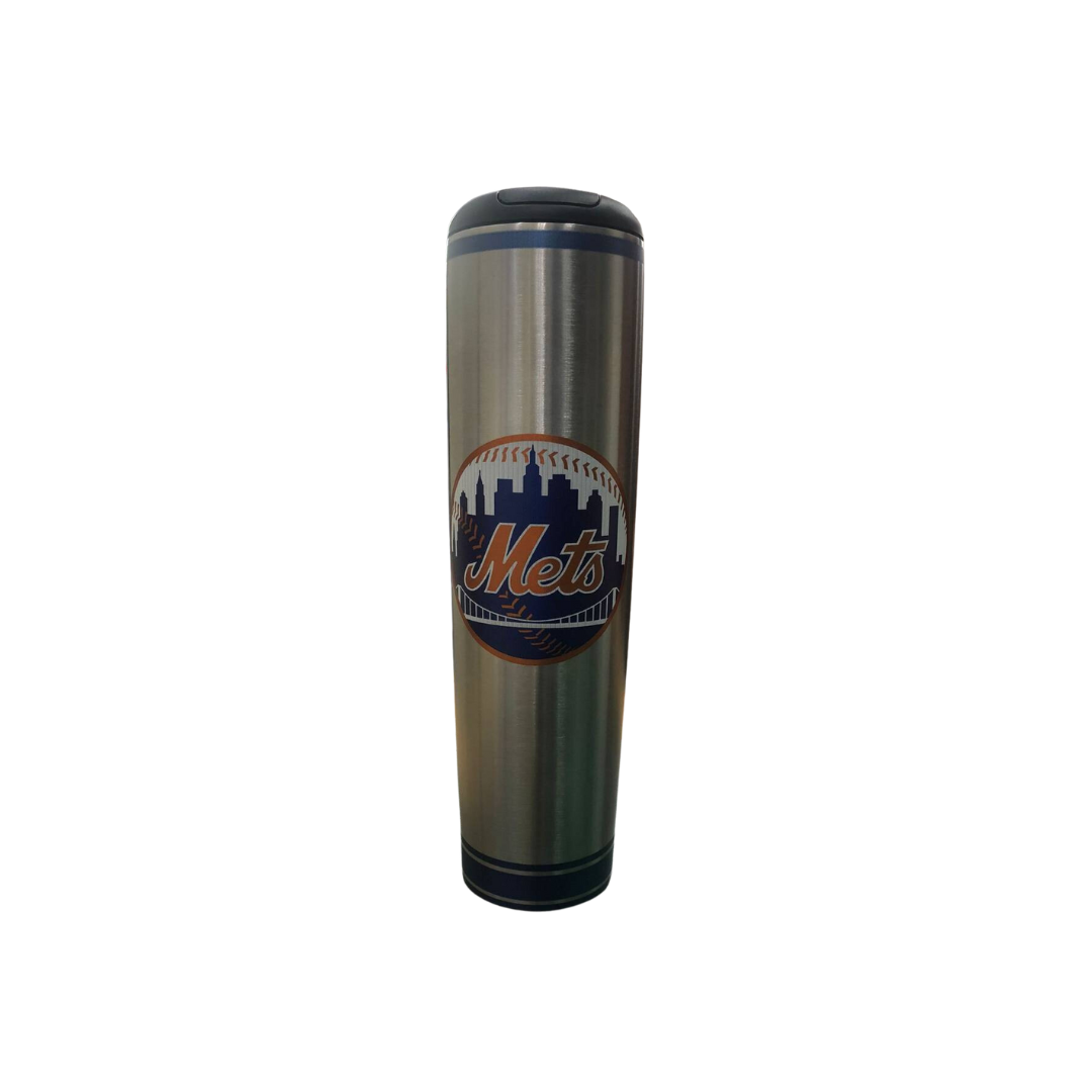 STAINLESS STEEL BASEBALL BAT MUG MLB METS SILVER/TEAM COLOR SIZE 20OZ