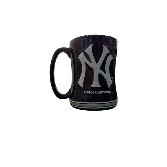 COFFEE MUG SCULPTED RELIEF SRM MLB YANKEES 14OZ TEAM COLOR