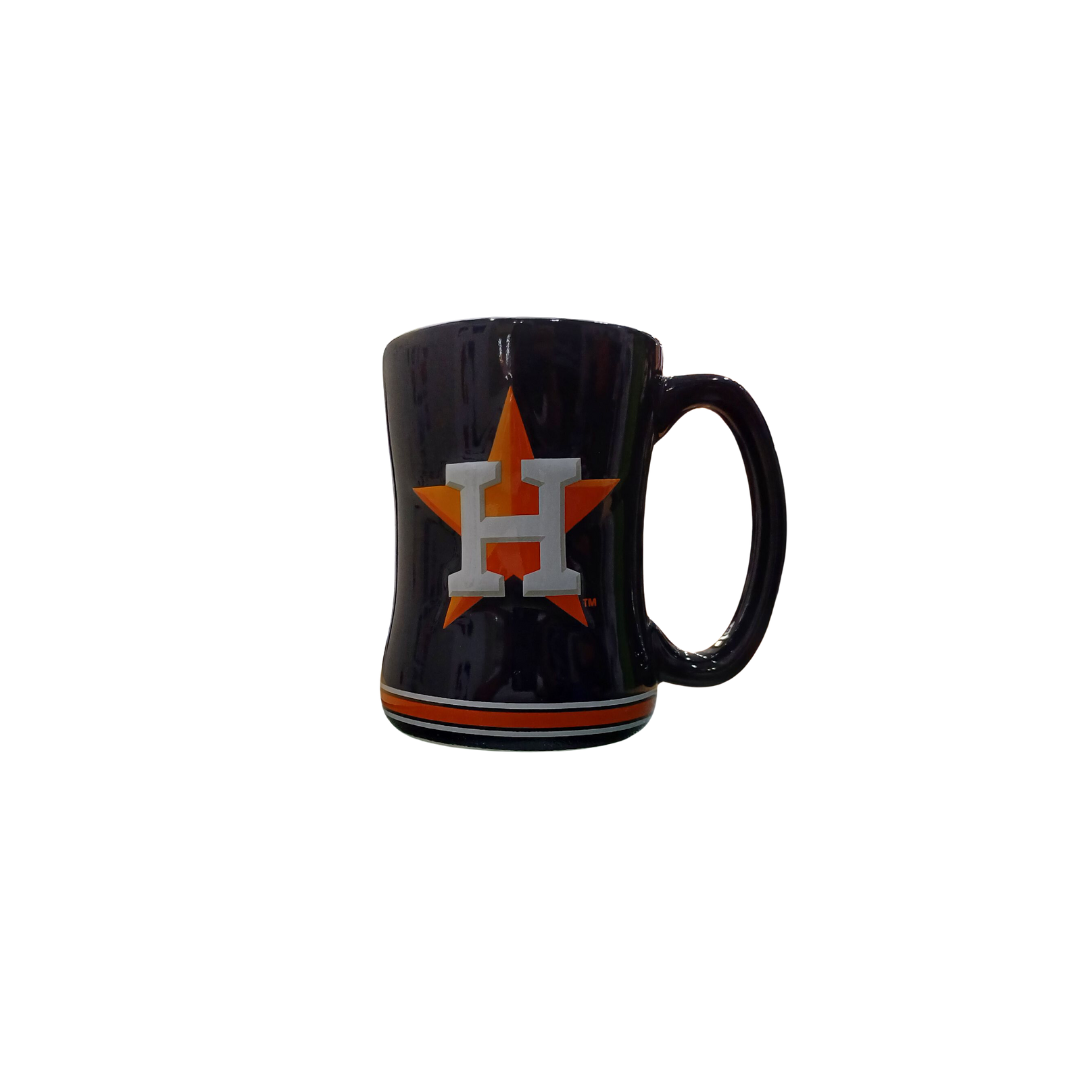 COFFEE MUG SCULPTED RELIEF SRM MLB ASTROS 14OZ TEAM COLOR