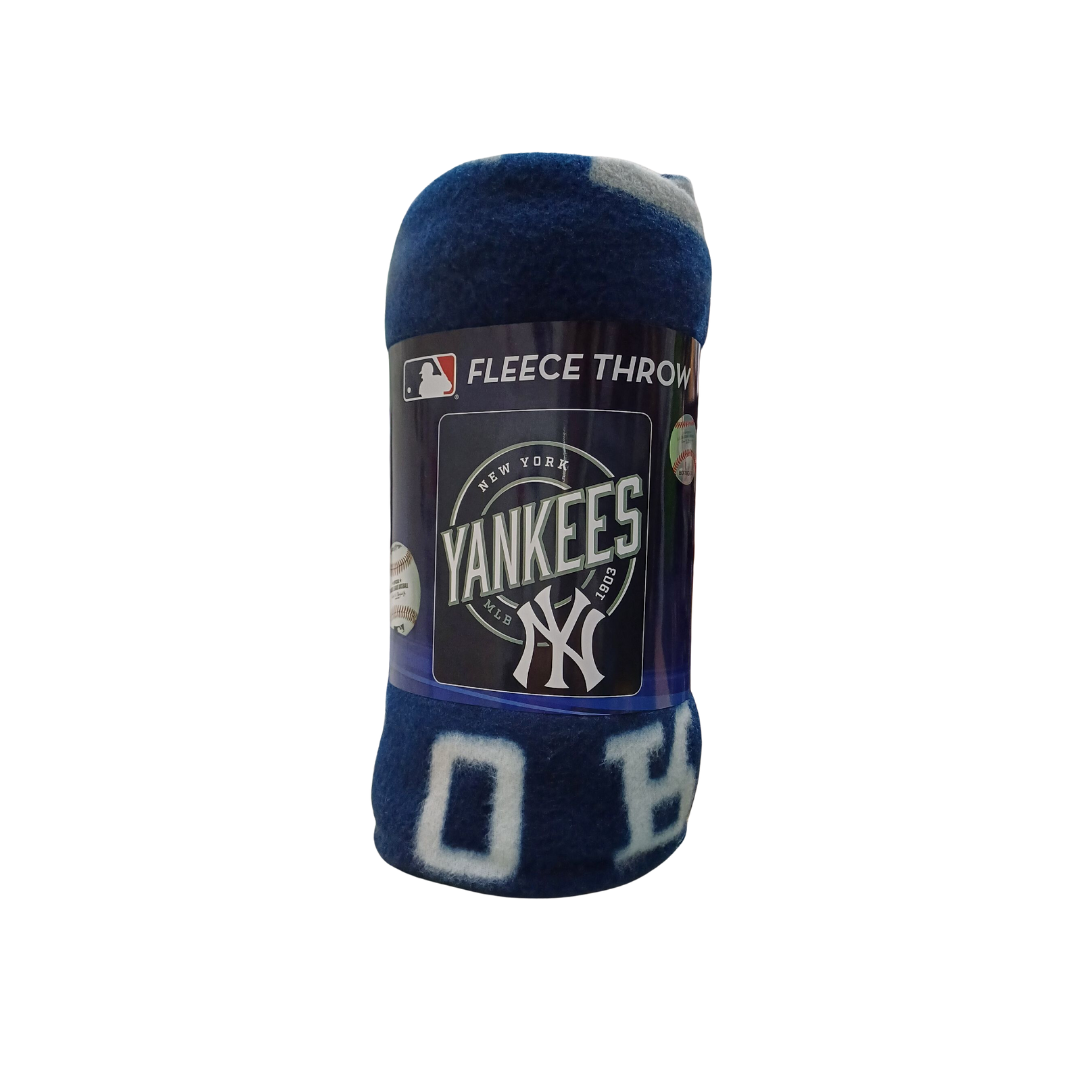 NORTHWEST FLEECE THROW 127X152 CAMPAIGN DESIGN MLB YANKEES TEAM COLOR