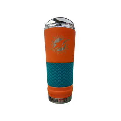 METALLIC TUMBLER THE DRAFT STAINLESS STEEL NFL DOLPHINS 24OZ TEAM COLOR