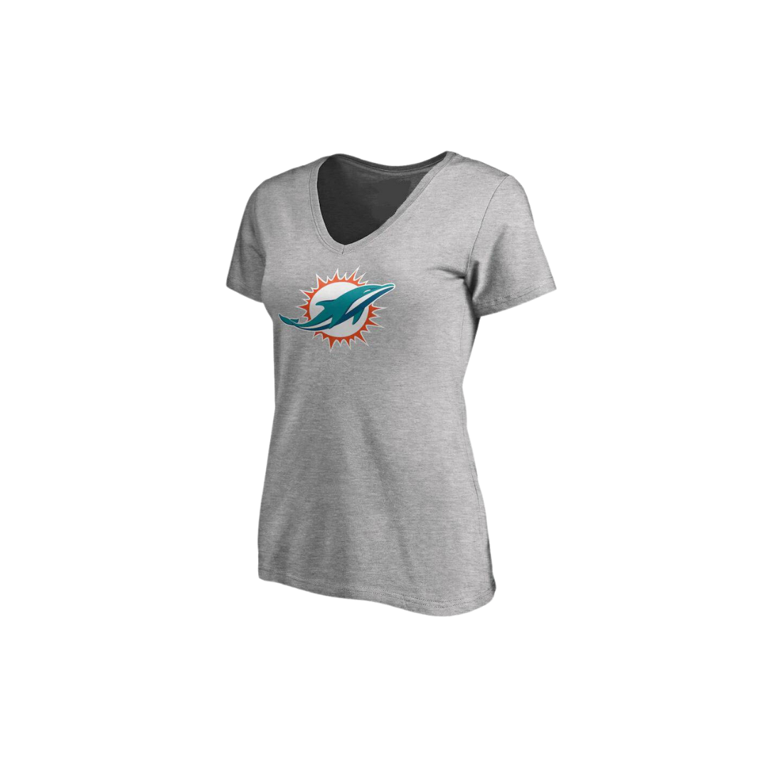 T-SHIRT NFL DOLPHINS NEXT LEVEL WOMEN BIG LOGO - GREY