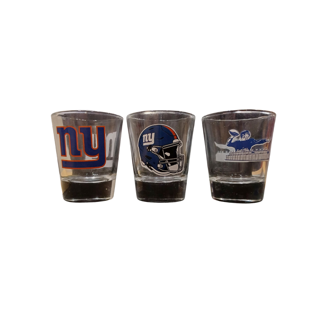 SHOT GLASS SET 3PC NFL NY GIANTS 2OZ NO COLOR-TEAM COLOR