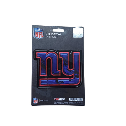 PROMARK 3D DECAL DIE CUT NFL GIANTS NY UNITALLA TEAM COLOR