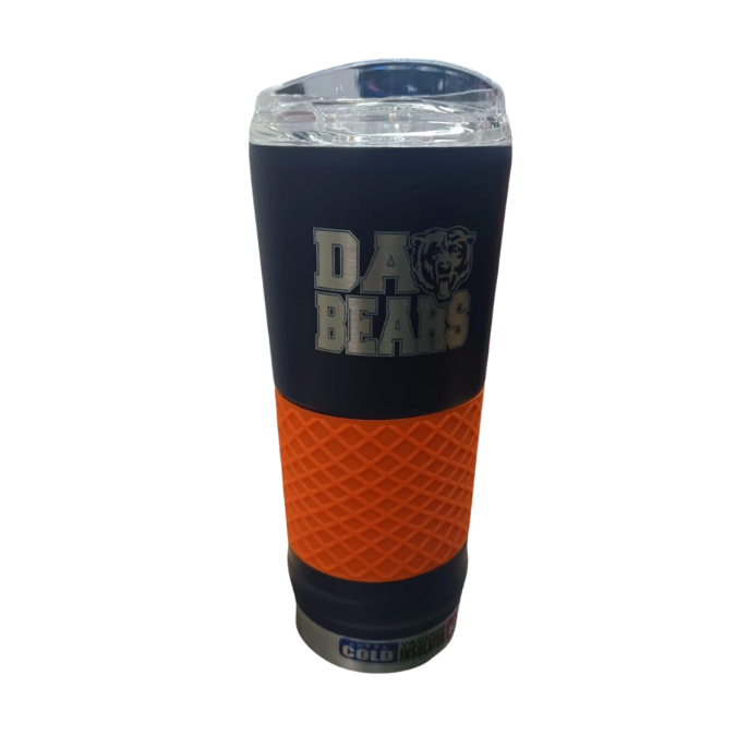 METALLIC TUMBLER THE DRAFT RALLY CRY STAINLESS STEEL NFL BEARS 24OZ TEAM COLOR