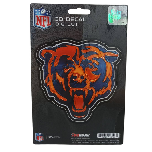 PROMARK 3D DECAL DIE CUT NFL BEARS UNITALLA TEAM COLOR