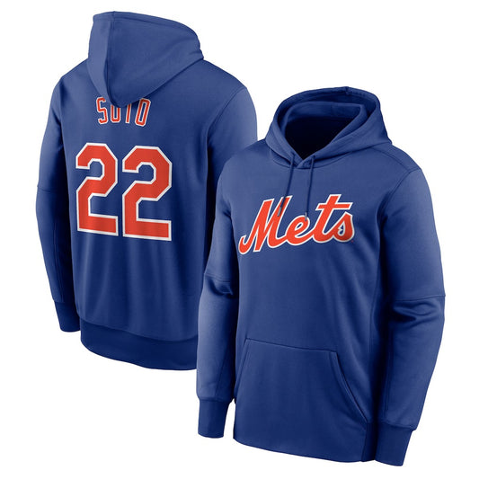 New York Mets Juan Soto Name & Number Pullover Hoodie - Royal Blue