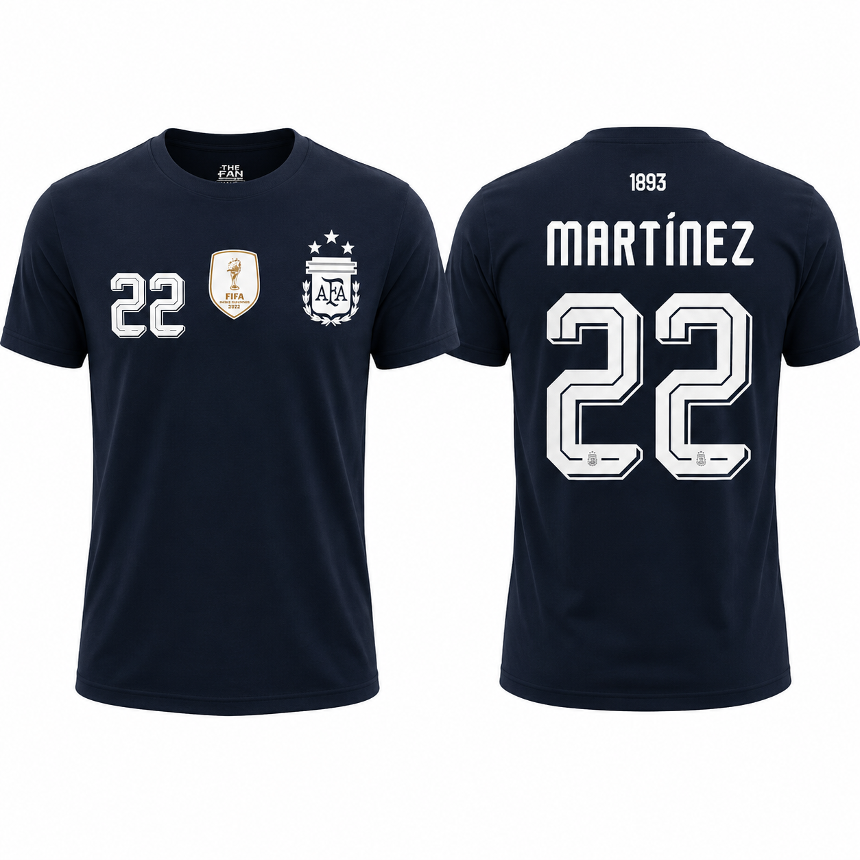 Argentina Leandro Martínez # 22 World Cup 2026 T-Shirt - Navy