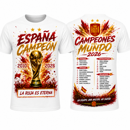 España Campeones World Cup T-Shirt - White