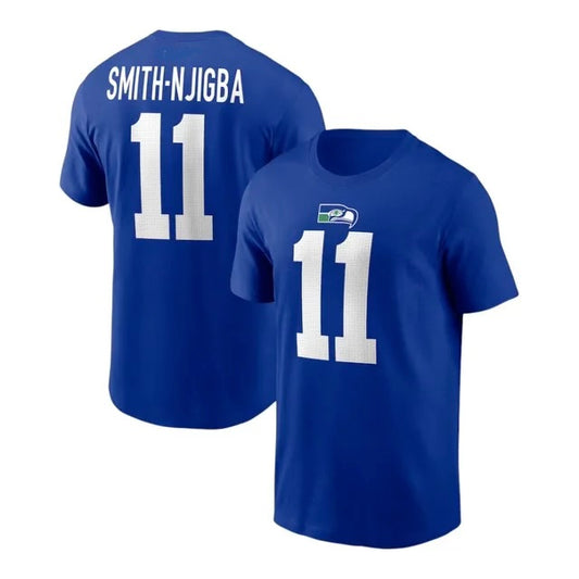 Jaxon Smith-Njigba Seattle Seahawks Name & Number T-Shirt - Royal Blue (Copy)
