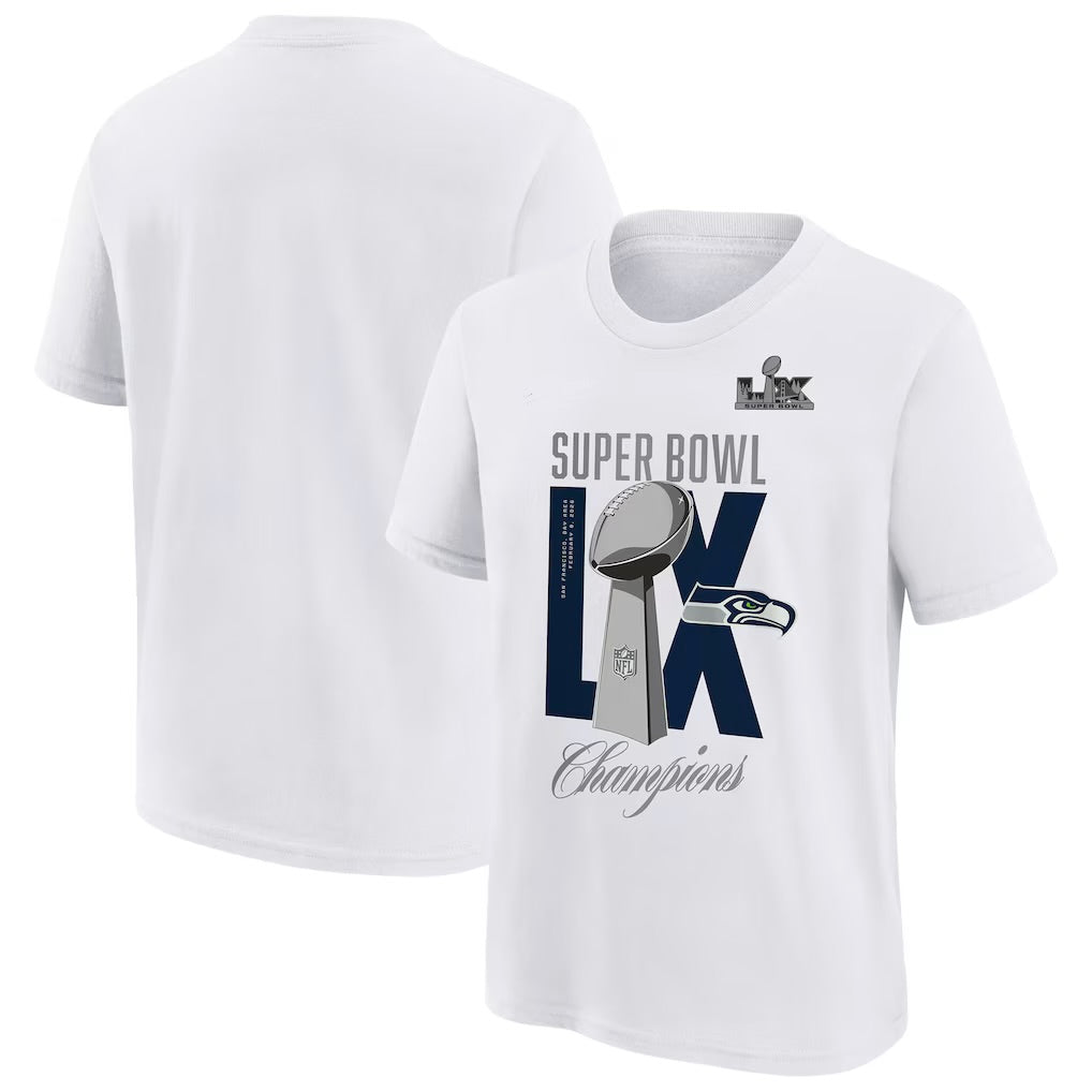 Seattle Seahawks NFL Champions 2025 T-Shirt - White