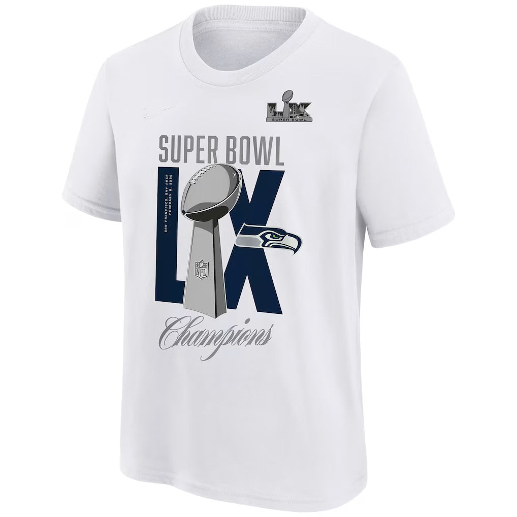 Seattle Seahawks NFL Champions 2025 T-Shirt - White