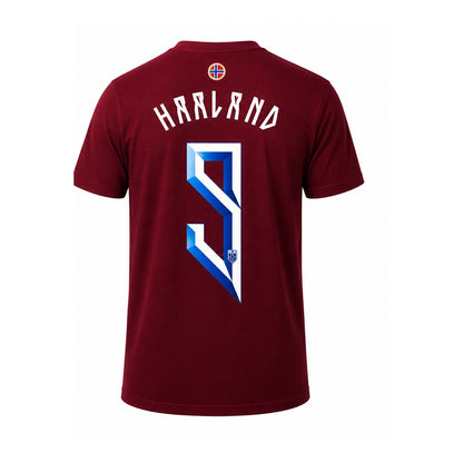 Noruega Haaland World Cup 2026 T-Shirt - Wine