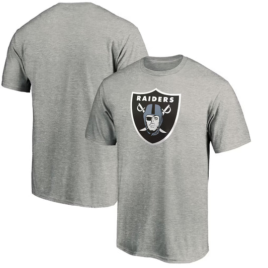 Las Vegas Raiders Fanatics Primary Logo T-Shirt - Heather Gray
