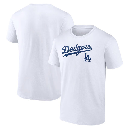 Los Angeles Dodgers Team Lockup T-Shirt - White