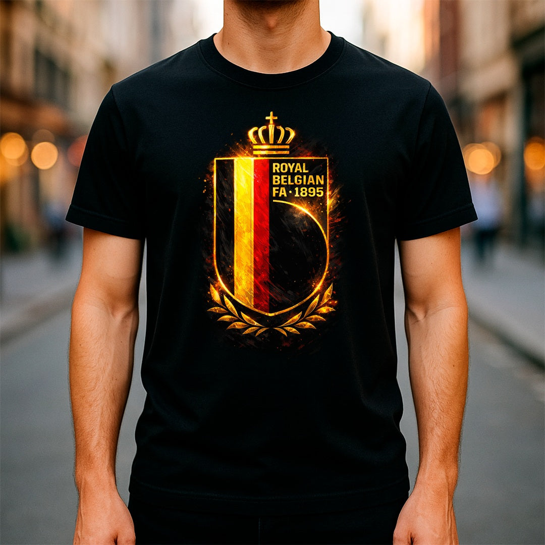 Halftone Lab - Bélgica Logo World Cup 2026 T-Shirt - Black