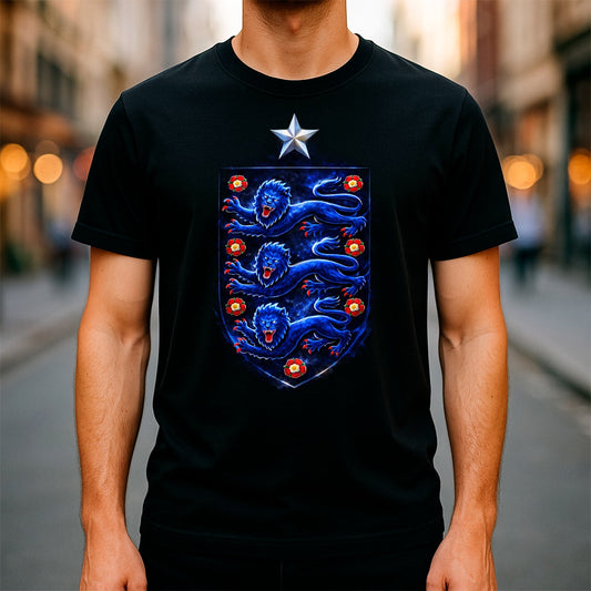 Halftone Lab - Inglaterra Logo World Cup 2026 T-Shirt - Black