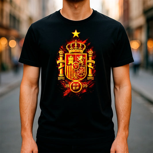 Halftone Lab - España Logo World Cup 2026 T-Shirt - Black