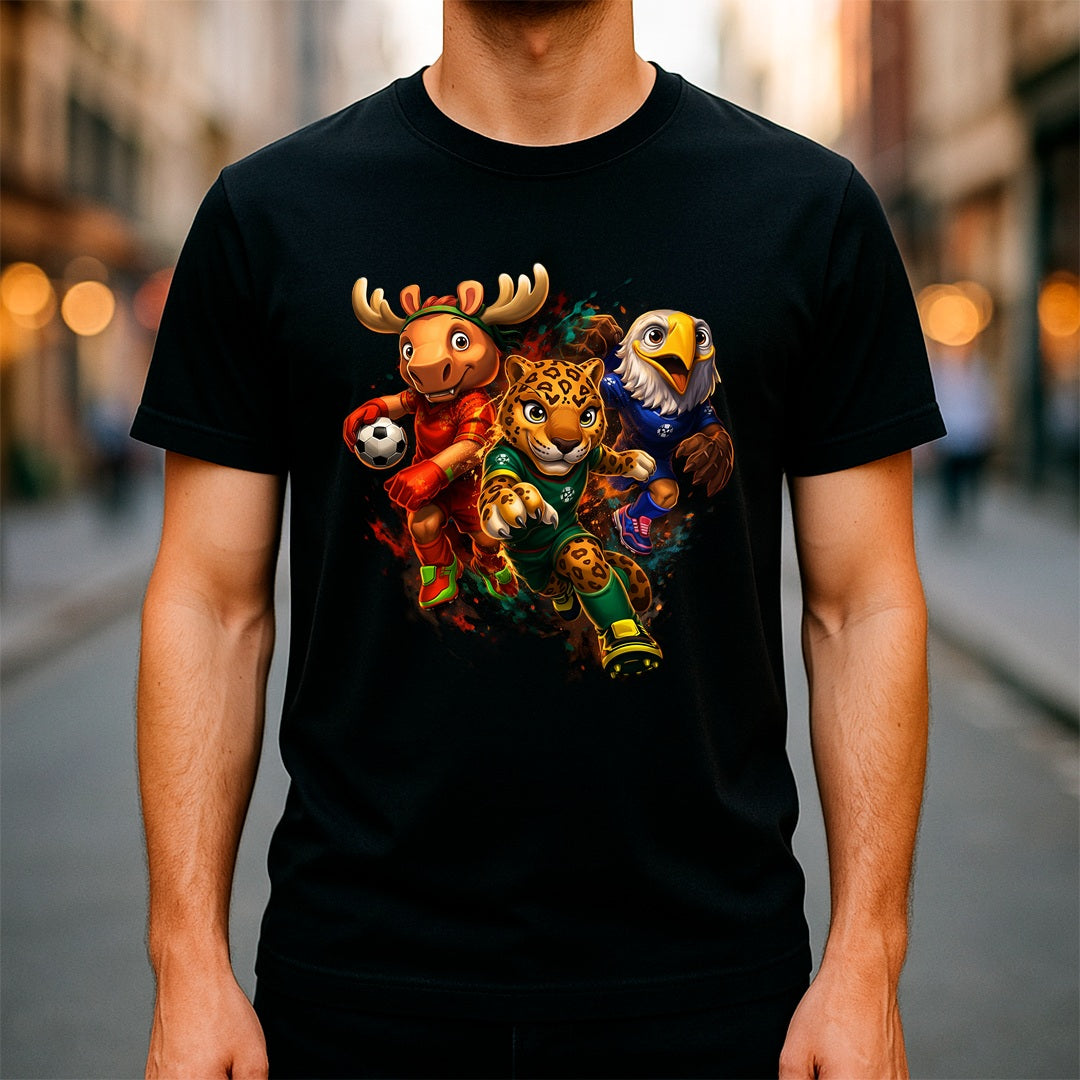 Halftone Lab - FIFA Wolrd Cup 2026 Official Mascots - Black Tee