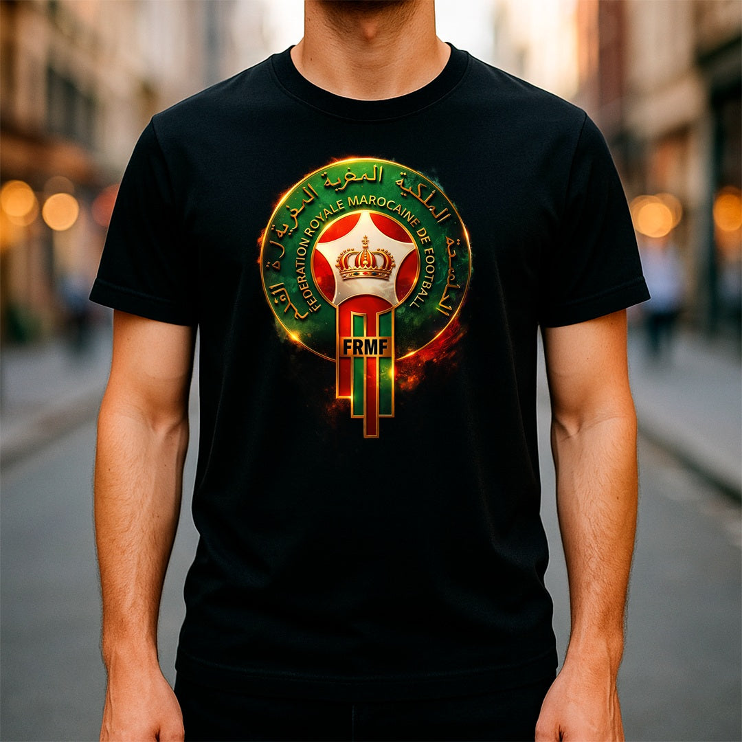 Halftone Lab - Marruecos Logo World Cup 2026 T-Shirt - Black