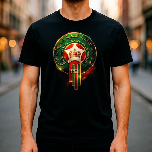 Halftone Lab - Marruecos Logo World Cup 2026 T-Shirt - Black