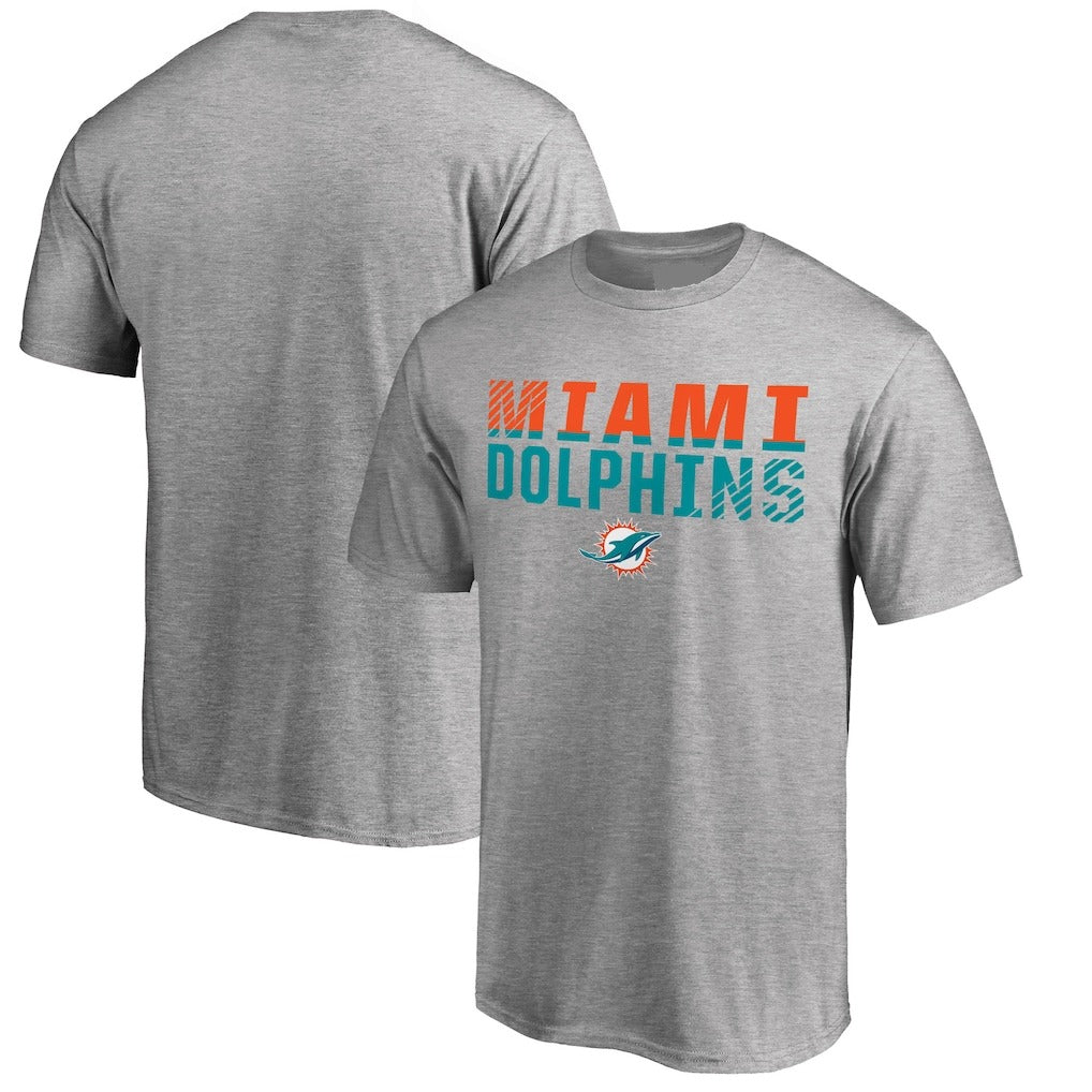 Miami Dolphins Iconic Collection Fade Out T-Shirt - Ash