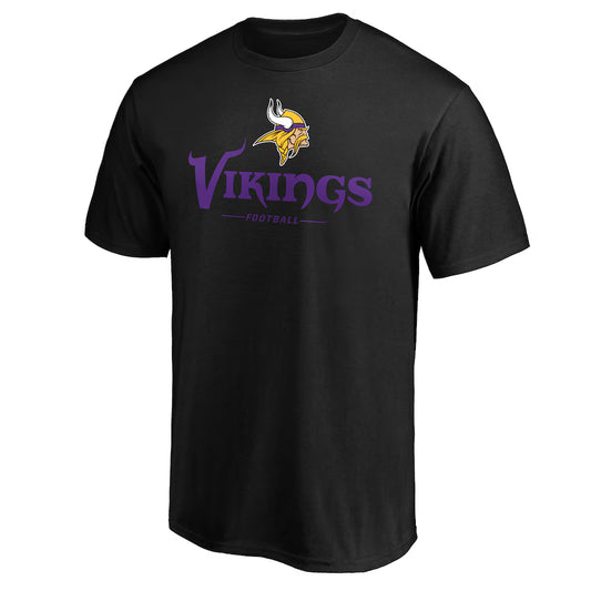 Minnesota Vikings Team Lockup T-Shirt - Black
