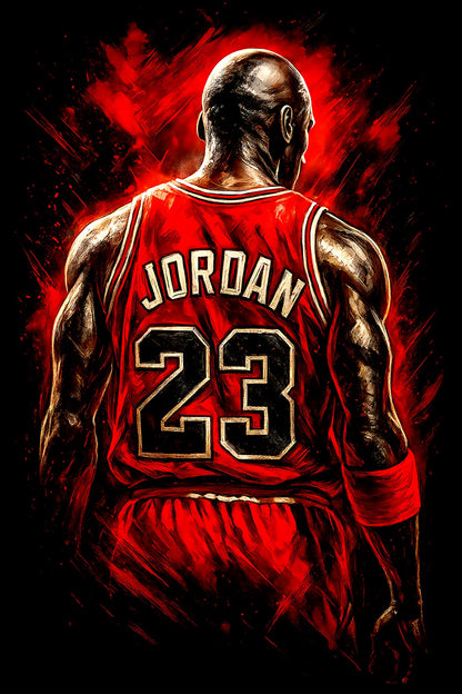 Halftone Lab - Chicago Bulls Michael Jordan NBA015 - Black Tee