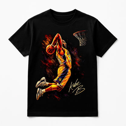 Halftone Lab - Los Angeles Lakers Kobe Bryant NBA016 - Black Tee