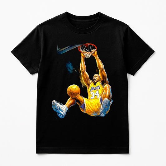 Halftone Lab - Los Angeles Lakers Shaquille O´Neal NBA024 - Black Tee