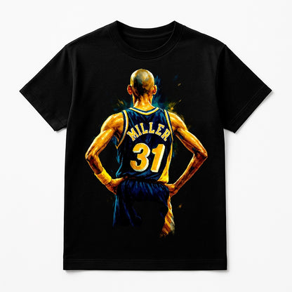 Halftone Lab - Indiana Pacers Reggie Miller NBA133 - Black Tee