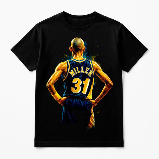 Halftone Lab - Indiana Pacers Reggie Miller NBA133 - Black Tee