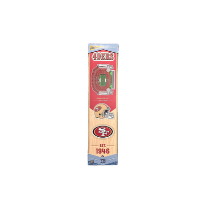 49ERS 3D STADIUM BANNER 8” X 32” (18cm X 72cm)