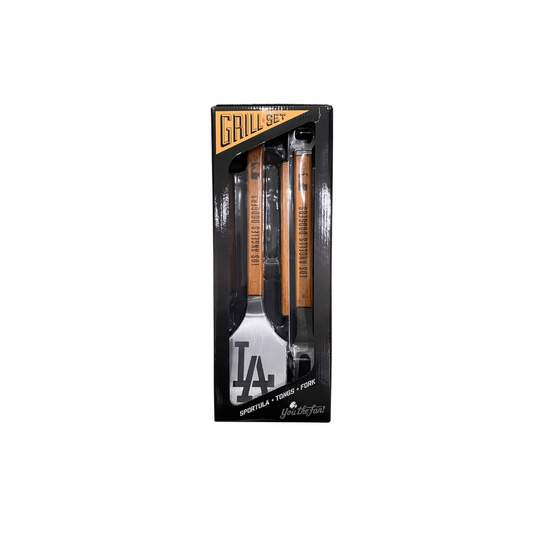 DODGERS 3 PIECE BBQ SET