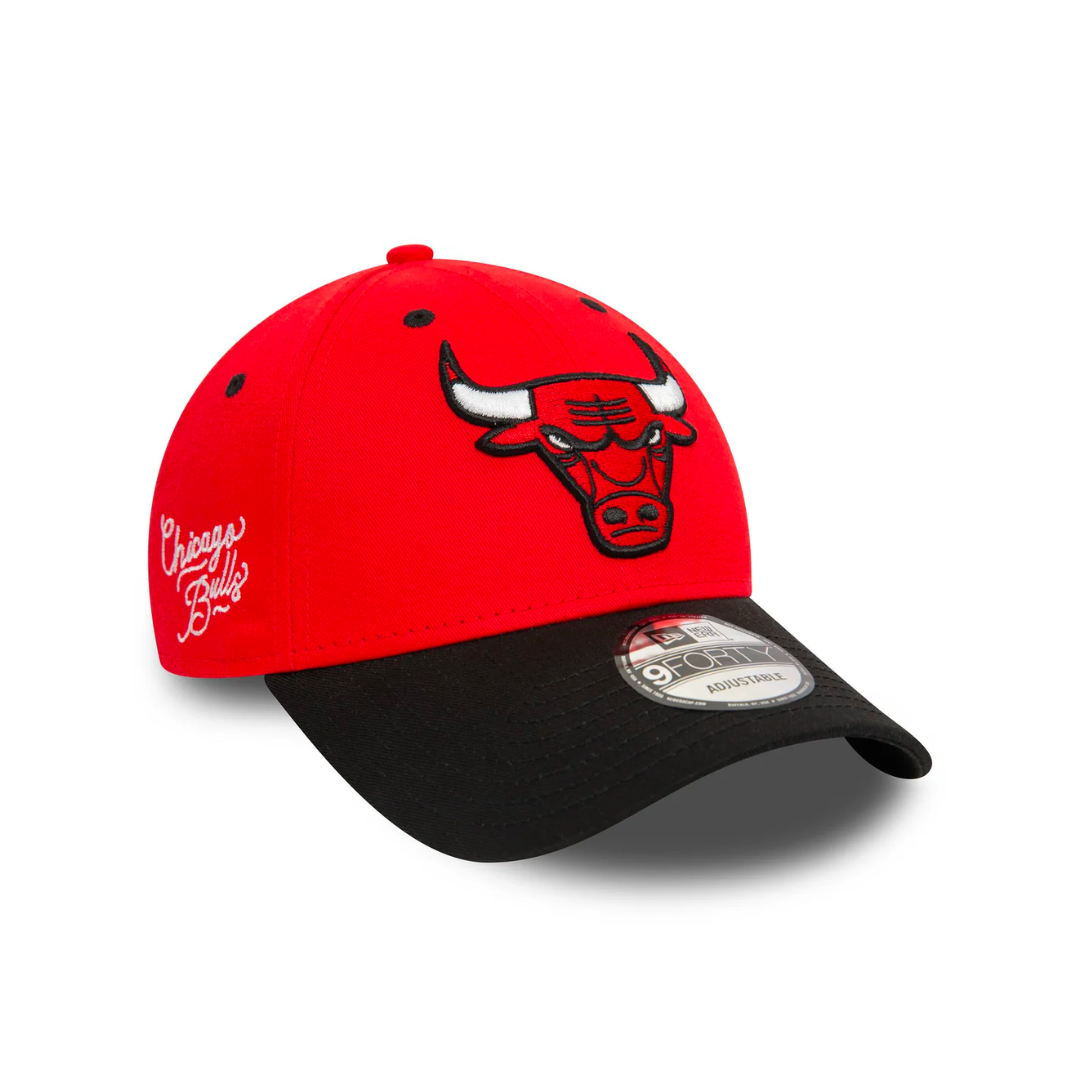 NEW ERA 9FORTY SIDE PATCH NBA BULLS BLACK OSFA