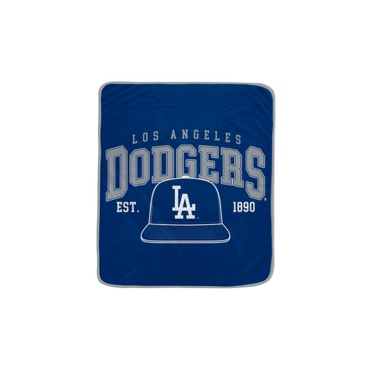 "VINTAGE ARCH BLOCK BLANKET MLB DODGERS 50"" X 60"" TEAM COLOR"