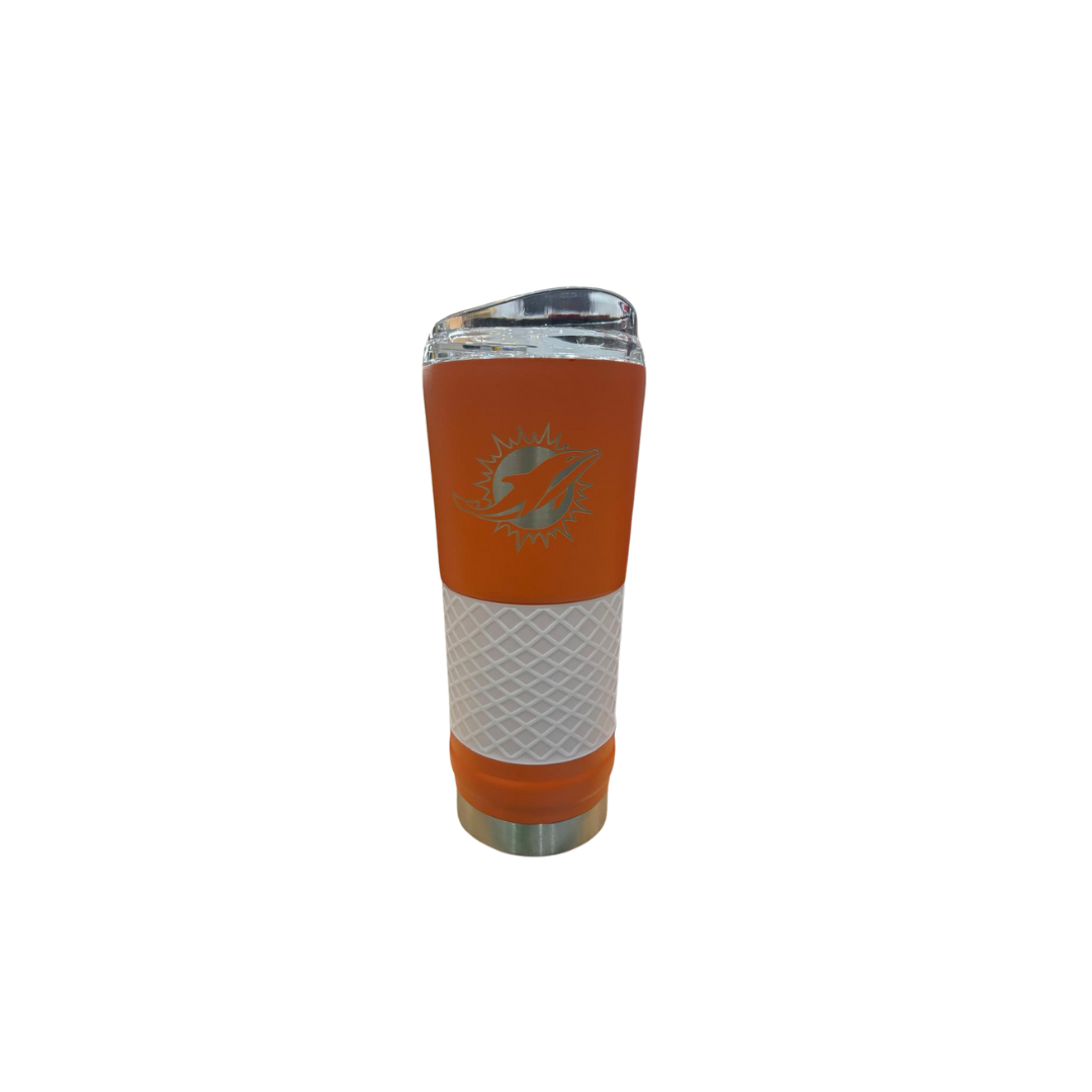 METALLIC TUMBLER THE DRAFT STAINLESS STEEL NFL DOLPHINS 24OZ TEAM COLOR