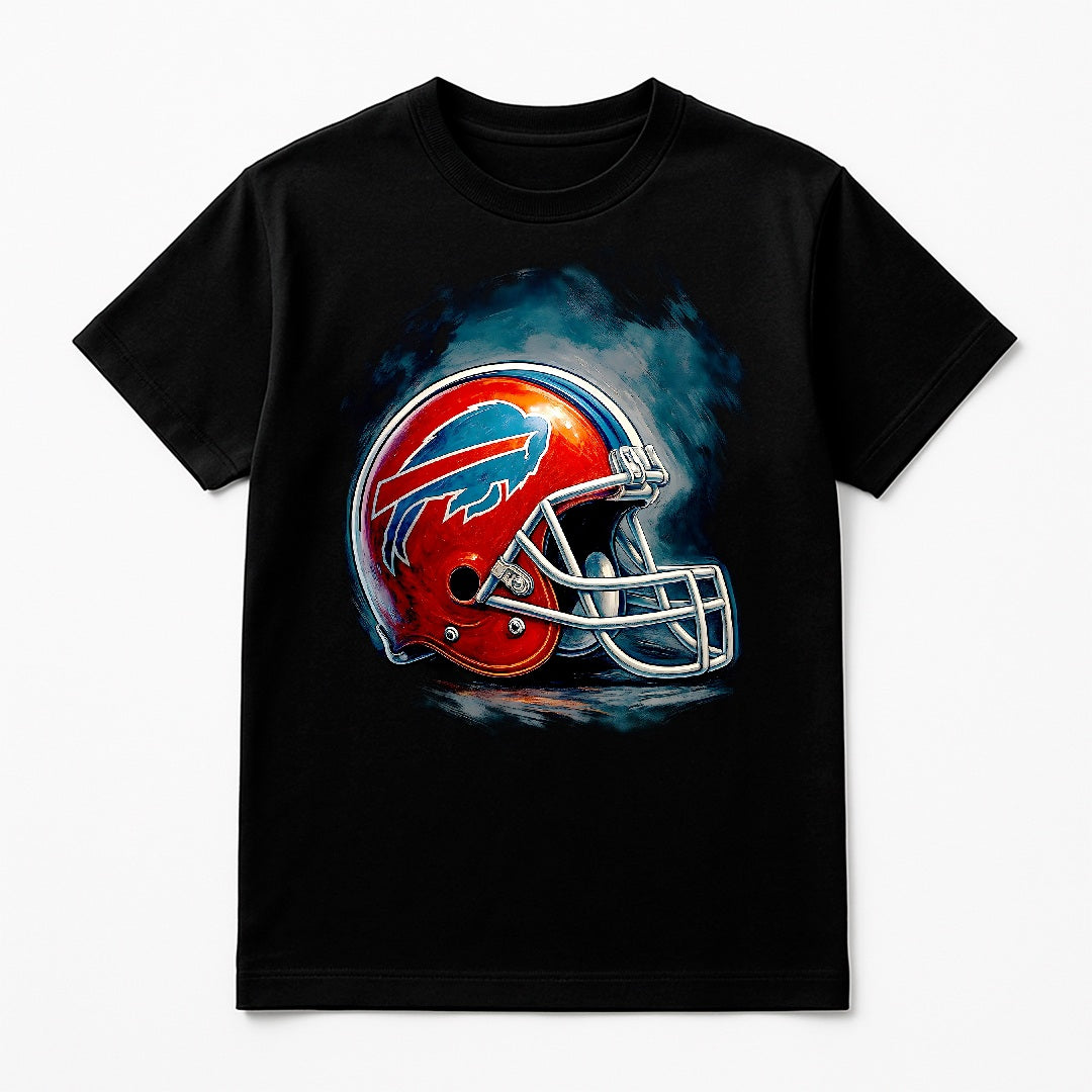 Halftone Lab - Buffalo Bills Helmet NFL004 - Black Tee