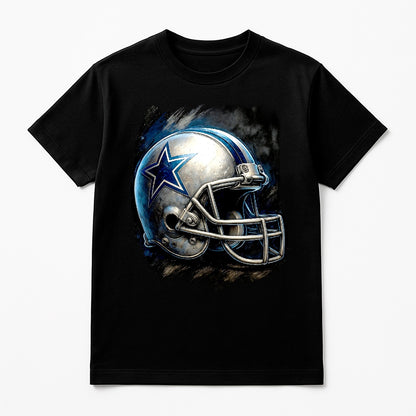 Halftone Lab - Dallas Cowboys Helmet NFL008 - Black Tee
