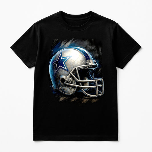 Halftone Lab - Dallas Cowboys Helmet NFL008 - Black Tee